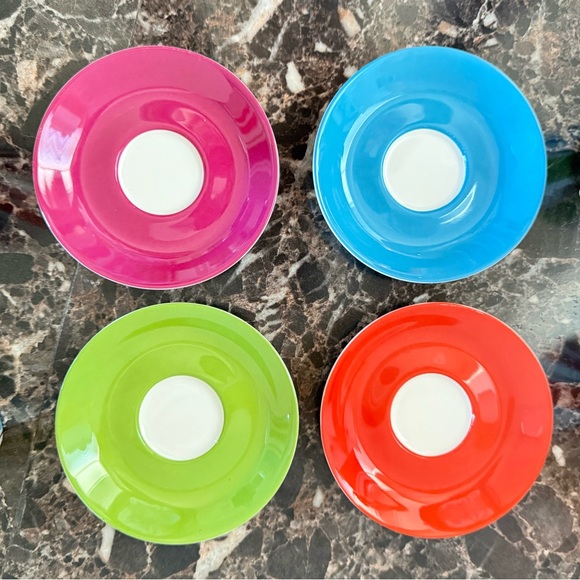 Kate Spade X Lenox Collins Stripe Demitasse Cups Saucers Tea Espresso Set - Picture 5 of 7